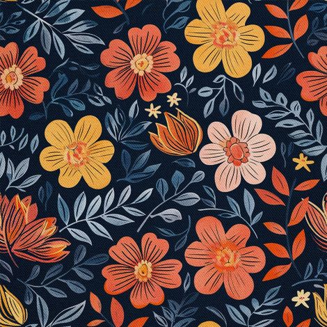 Tela decorativa para exteriores Oxford - Motivo de flores I DX5386 (1/5)