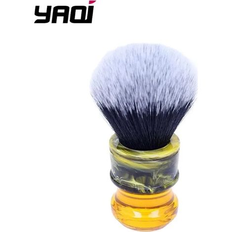 Cepillo De Afeitar Yaqi 24MM Para Hombres Fibra Sintética Manija De Resina Negra/Blanca Diseño De Sagrada Familia Herramienta De Limpieza Facial Y Afeitado (1/5)