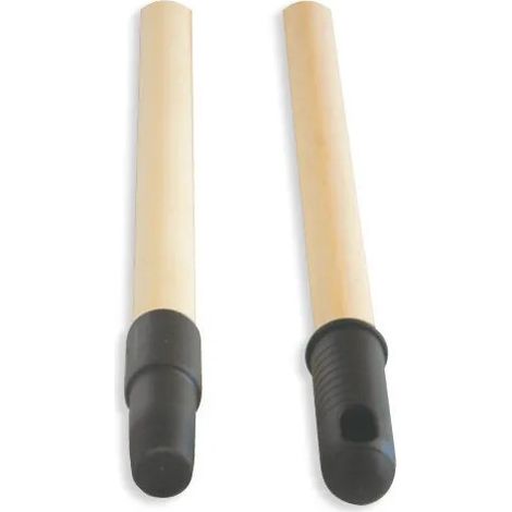 Manche à balai bois brut diamètre 24 mm, longueur 130 cm, douille 25 mm (1/2)