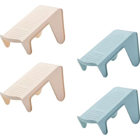 Support de Chaussures Pratique en PP Bleu, Lot de 4 Pièces, Rangement Stable Maison et Hôtels, Optimise l'espace Rangement Simple pour Chaussures (1/5)