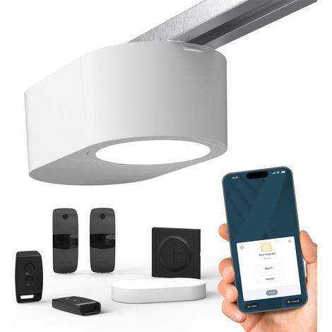 SOMFY 1246362 - Motorisation porte de garage Serenia 1100 io Connect - Pilotable à distance avec smartphone et assistants vocaux