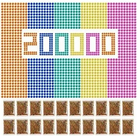 200000 perles d'eau souples et colorées 7-8mm, billes de remplissage aquatiques pour enfants jouet (1/5)