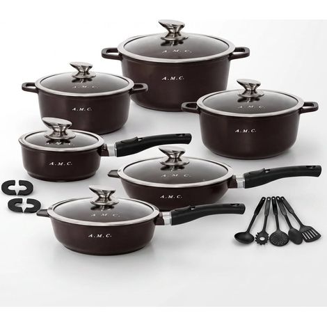 TRADE SHOP - Set Batteria Di Pentole Da 23pz Con Utensili Da Cucina Rivestimento Antiaderente Induzione - (1/5)
