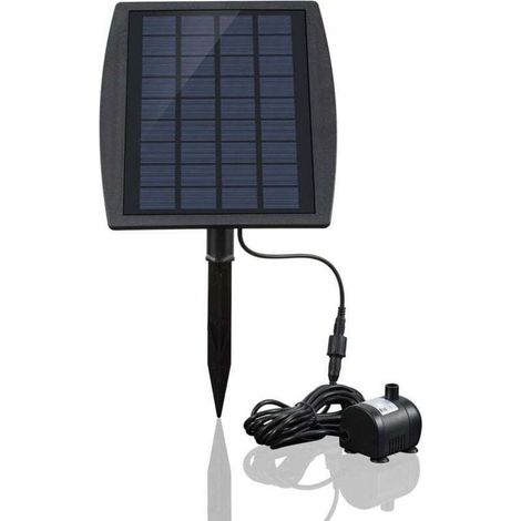 Bürstenlose Solarwasserpumpe für Teiche, Solarwasserpumpe für Springbrunnen mit 9V 2,5W Solarpanel, 200L/H. (1/5)