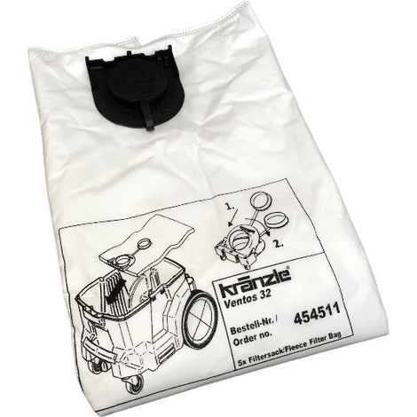 Lot de 5 sac d'aspirateurs Ventos 32 KRANZLE - 45451.1 (1/3)
