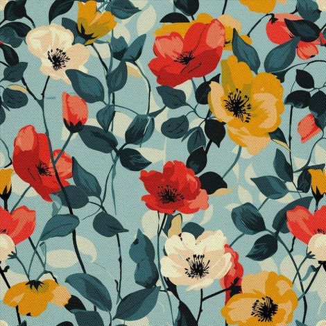Tela decorativa para exteriores Oxford - Motiv Blumen I DX5291 (1/5)