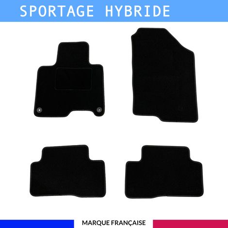 Tapis de sol voiture - Sur mesure pour  Kia / Hyundai SPORTAGE HYBRIDE / TUCSON HYBRIDE dès 11/2021 - Antidérapant - 4 pièces (1/4)