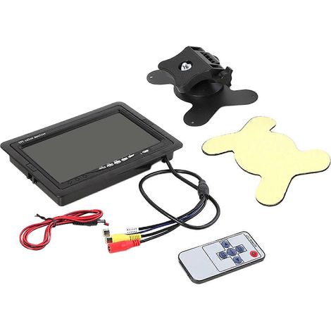 Écran LCD 7 pouces pour rétroviseur de voiture, compatible PAL et NTSC, moniteur vidéo arrière sans caméra. (1/5)