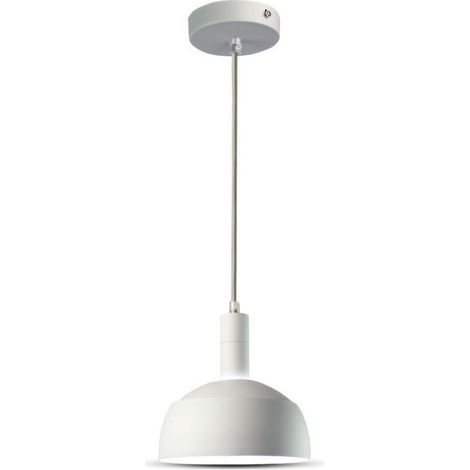 V-TAC Lampadario LED con Paralume in Alluminio e Portalampada E14 (Max 60W) Colore Bianco (1/5)