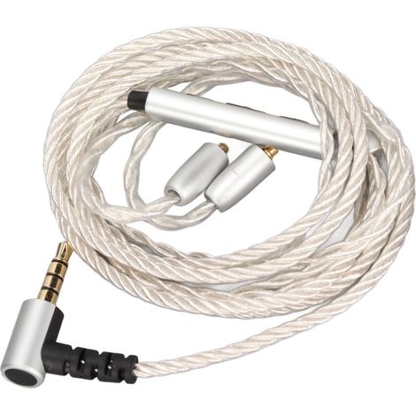 Câble de mise à niveau pour écouteurs en cuivre argenté 184 brins, avec micro et contrôle de volume, compatible SE846 SE535