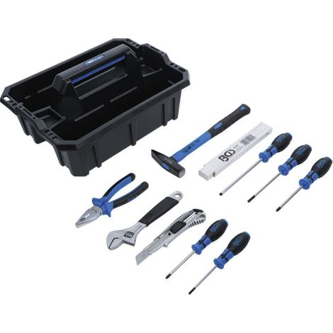 BGS Caisse à outils en plastique avec assortiment de 11 outils - 70225 (1/5)
