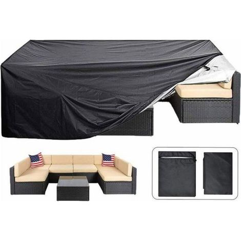 Housse De Terrasse - Table Extérieure Chaise Canapé Jardin - Imperméable Résistant UV Vent Poussière - 250 x 150 x 90 cm - 1 Pièce (1/5)