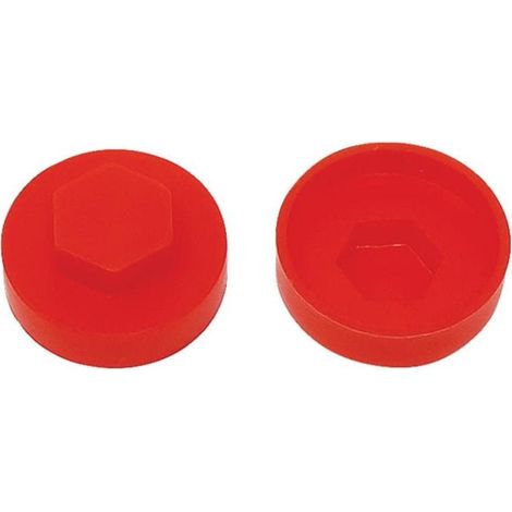 Forgefix Techfast Cover Cap Poppy Red 16mm - 100 Pack