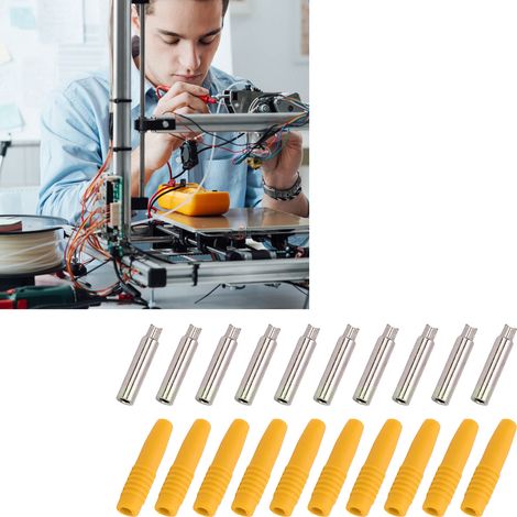 Connecteur femelle M1020M 2 mm en forme de fleur de banane, broche en cuivre pur, douille, connecteur femelle moulé par injection métallique, jaune (1/5)