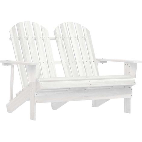 Sedia da Giardino Adirondack a 2 Posti in Legno di Abete Bianca vidaXL