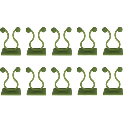 (10 pièces) Clips de fixation pour plantes grimpantes, crochets de fixation pour lianes et rotin, tuteurs auto-adhésifs invisibles pour plantes grimpantes. (1/4)