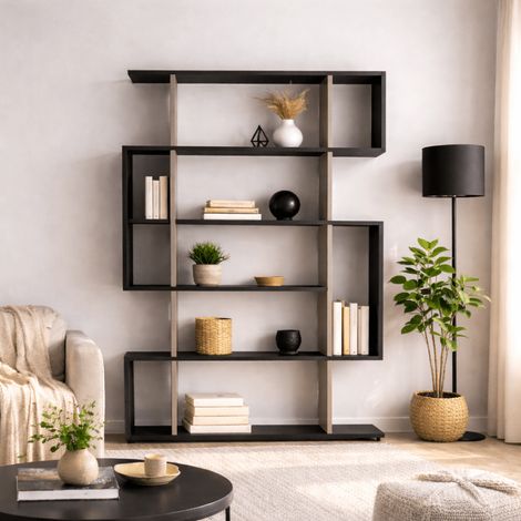 Bücherregal Mito Anthrazitbraun Melamin 110x161x25,5 cm (1/5)