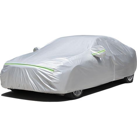 Housse de voiture d'extérieur imperméable – Bâche en PEVA et coton, anti-UV, anti-vent et anti-poussière, avec fermeture éclair, pour berlines jusqu'à 450 cm (1/5)