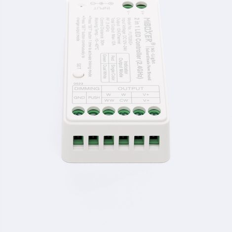 Controlador Regulador LED Monocolor/CCT 12/24V DC MiBoxer FUT035S+ Compatible con Pulsador Monocolor / CCT (1/5)