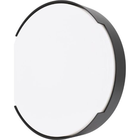 Lámpara de techo redonda para fachadas, color grafito, 16 W, 1180 lm, 4000 K, IP65, Bemko C25-EL1-R-016GR-4K (1/5)