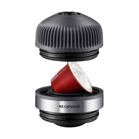 Wacaco Adaptador NS Negro y Plata para Cápsulas Nespresso