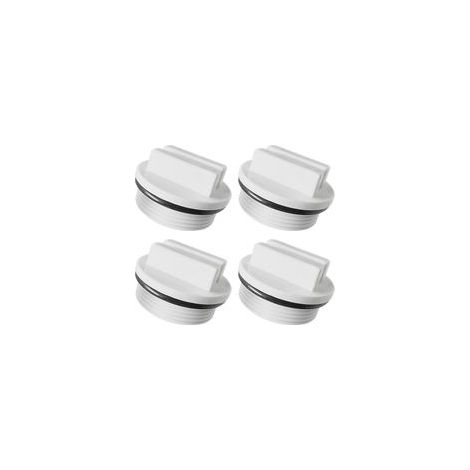 Bouchon d'hiver pour Piscine, 4 Pièces Bouchon PVC d'hivernage pour Piscine 1.5 Pouces,Retour d'hiver Bouchon de Buse de Piscine avec Joint Torique,Clapet Skimmer Piscine (1/5)
