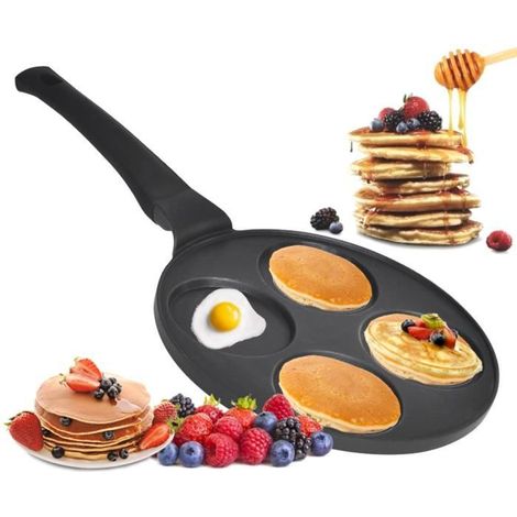 Poêle à crêpes - Ø26cm - Triple revêtement anti-adhésif - Compatible induction - Résistance aux rayures (1/4)