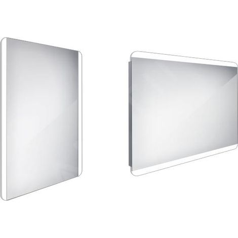 Nimco Miroirs - Miroir avec éclairage LED, 600x800 mm, aluminium ZP 17002 (1/4)
