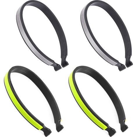 Pinces à pantalon réfléchissantes pour cyclistes – Lot de 2 – Taille universelle – Protection contre le vent, la poussière et les insectes – Haute visibilité pour une sécurité accrue dans l'obscurité