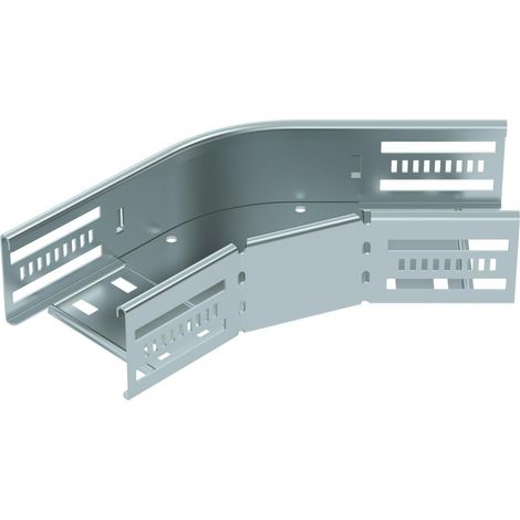OBO Bettermann Curva 45° para canalización de cables, horizontal 60x100 Acero cincado por banda, 6036100