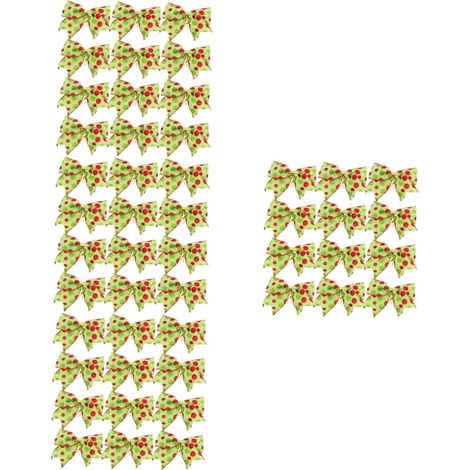 4 Ensembles Nœuds De Noël Décoratifs Ornements De Noël Faits Main Pour Sapin Décorations Festives Réutilisables Pour Hôtels Et Centres Commerciaux Pratique Pour 12 Pièces 4 (1/5)