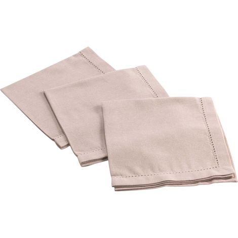 Lot de 3 serviettes de table 40 x 40 cm Charline lin
