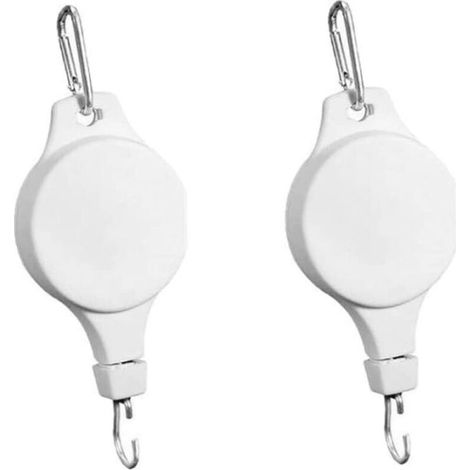 Lot de 2 crochets de levage pour plantes, crochets pour plantes, crochets de plafond rétractables et réglables (1/5)