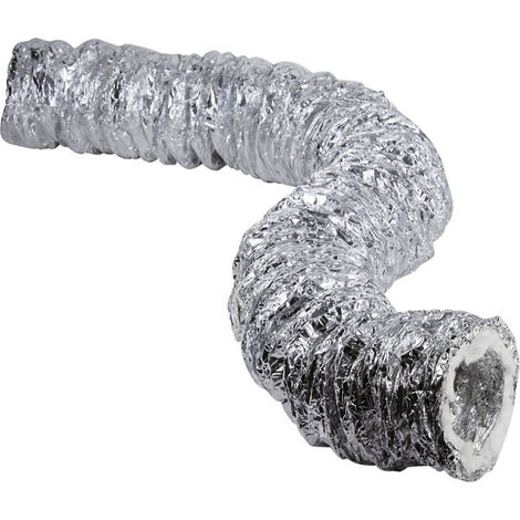 Conduit aluminium souple isolé ouate de polyester M0/M1 25 mm L 10 m D 125 mm - AXELAIR - CASOP2512510