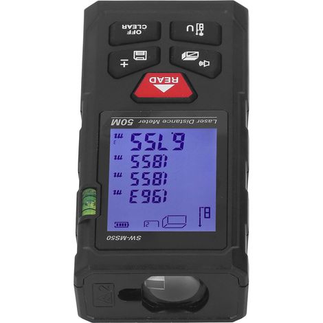 Télémètre laser 50m écran numérique outil de mesure pour chantier BTP (1/5)