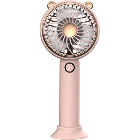 Mini ventilador portátil de bolsillo con base, tamaño de bolsillo, recargable por USB, 3 velocidades ajustables, ideal para viajes, oficina y hogar.