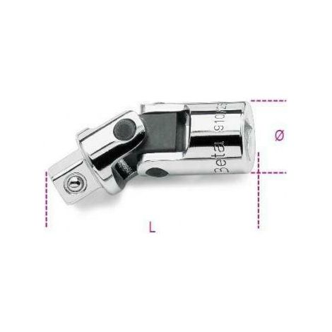 BETA 910/25 Snodo con attacchi quadri maschio e femmina 3/8 cromato