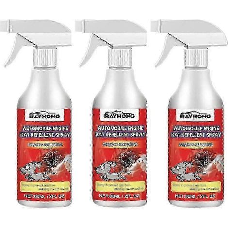 Huile essentielle de menthe poivrée 3x contre les rats et les moteurs de voiture, spray anti-rats, spray de protection pour la maison et le moteur de voiture (1/5)