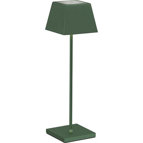 SIESTA Lampada da tavolo portatile LED 2,2W IP54 CCT 2700-3000K dimmerabile touch - Struttura in alluminio pressofuso - Colore Verde Bosco (1/5)