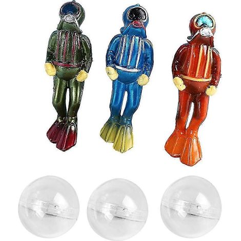 Lot de 3 figurines de plongeurs flottantes pour aquarium ou décoration marine (1/5)