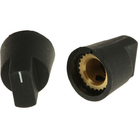 Bouton de potentiomètre RS PRO, Axe de 6.4mm, Diamètre de 14mm, Vis sans tête