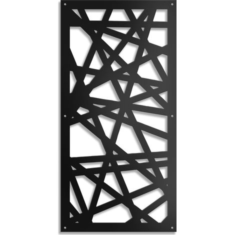 DIAGONAL MEDIUM - Panneau ajouré en PVC - 10 mm di épaisseur - Dimension : 50x150 cm - Couleur : noir