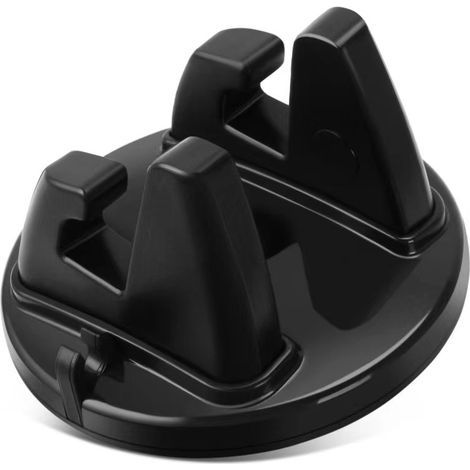 LAN Autotelefon-Navigationshalterung Silikon-Autoaufkleber GPS-Halterung (Schwarz) (1/5)