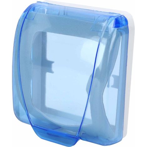 Boîtier de Protection Étanche Universel 86 Type pour Interrupteur et Prise - Transparent, Salle de Bain, Bleu (1/5)
