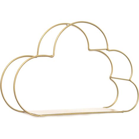 Étagère murale décorative en fer nuage style nordique, support de rangement pour pots de fleurs, ornement mural suspendu