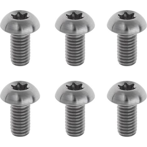 Convient aux vis de fixation des plaquettes de frein à disque de vélo T25, 6 pièces, M5x10/12mm, alliage de titane bleu. (1/4)