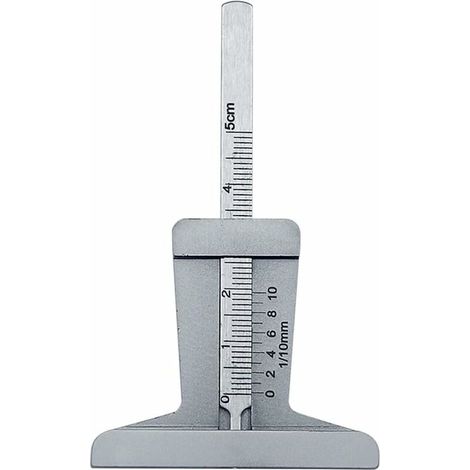 Jauge de profondeur de pneu, jauge de profondeur de bande de roulement 0-50 mm en acier inoxydable (1/5)