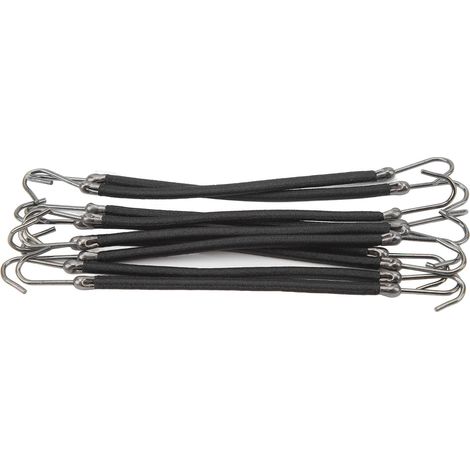 10 élastiques à cheveux extensibles - lot noir pour coiffure quotidienne ou occasion spéciale, parfait pour femmes - 10 pièces (1/5)