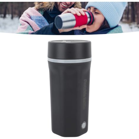 Portable Bouilloire Électrique 500 ml 304 Inox Bouilloire de Voyage Miniature 300W Bouilloir Automatique pour Café Thé EU Plug Noir (1/5)