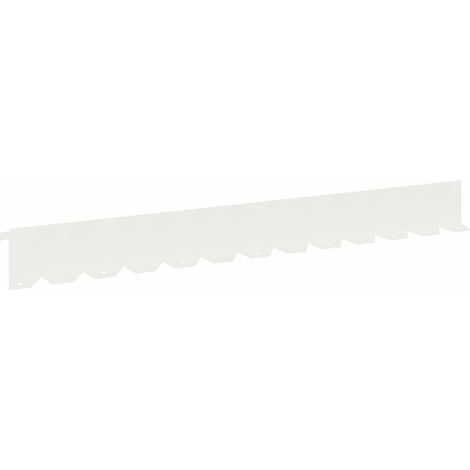 Lawn Edging 30 pcs 102 x 10 x 4 cm Steel White vidaXL (1/5)
